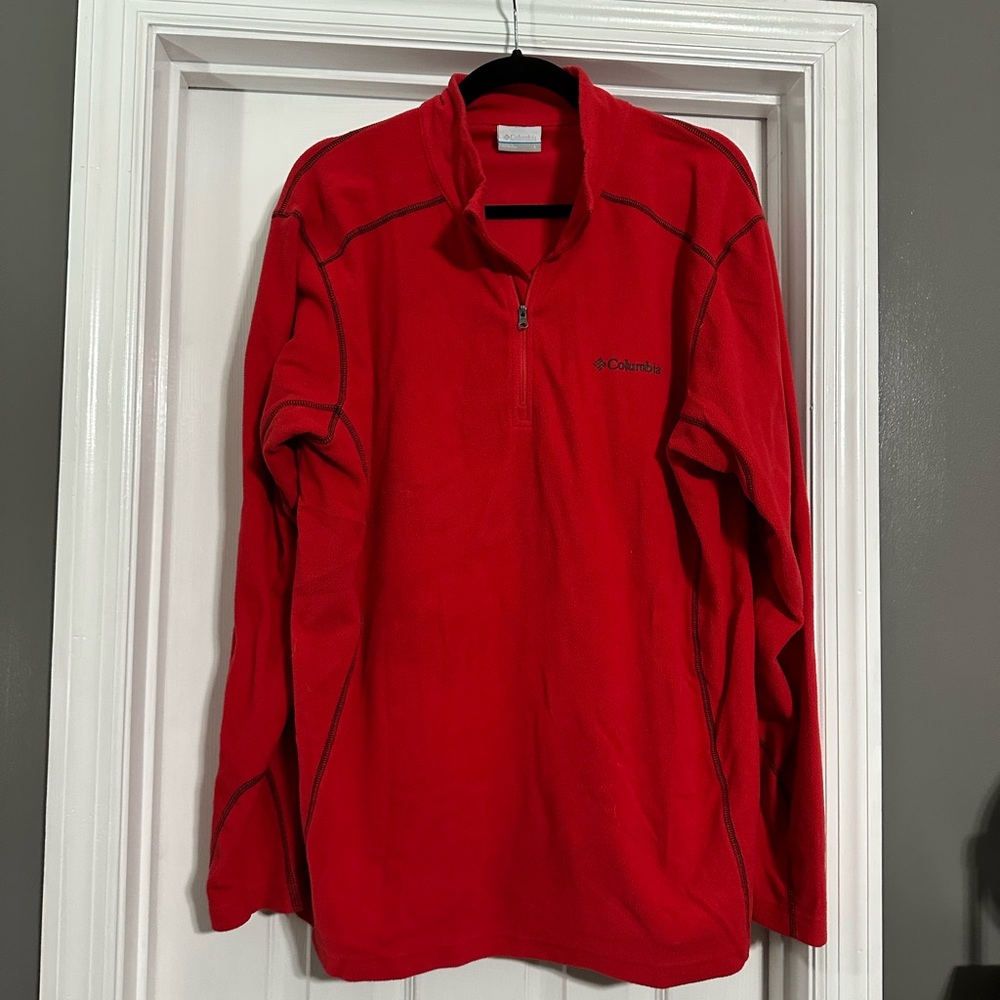 Columbia Vibrant Red Fleece Pullover